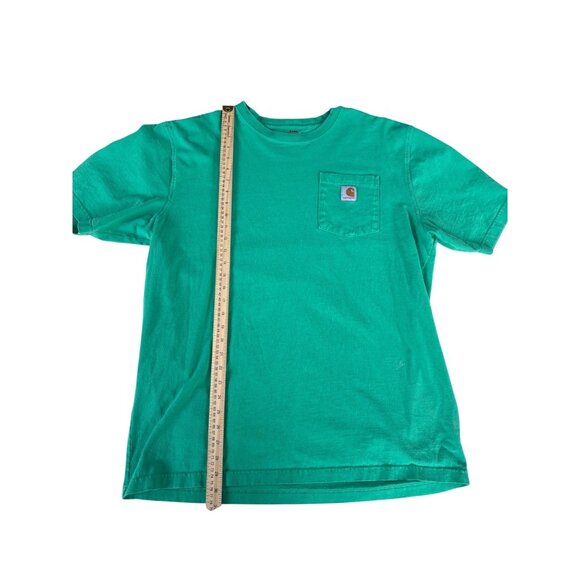 Carhartt Mens Loose Fit Pocket T-Shirt Green Size L Tall 100% Cotton Casual - Picture 5 of 11